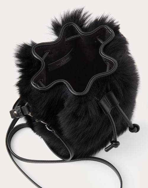 Red Valentino MINI BORSA A SECCHIELLO VLOGO SIGNATURE IN MONTONE I Più Venduti