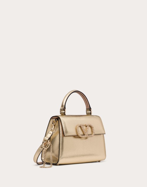 Red Valentino BORSA A MANO PICCOLA VALENTINO GARAVANI VSLING IN KARUNG METALLIZZATO Prezzo Ridotto