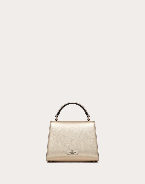 Red Valentino BORSA A MANO MINI VSLING IN VITELLO GRANATO METALLIZZATO Economico