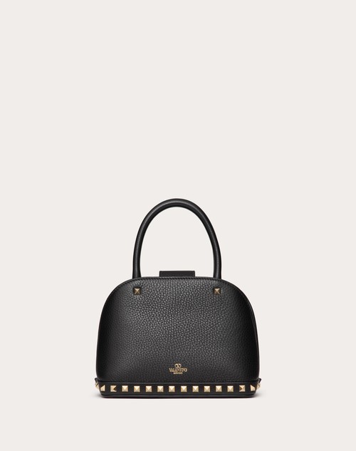 Red Valentino BORSA PICCOLA A MANO VALENTINO GARAVANI ROCKSTUD IN VITELLO GRANATO Saldi Di Fabbrica