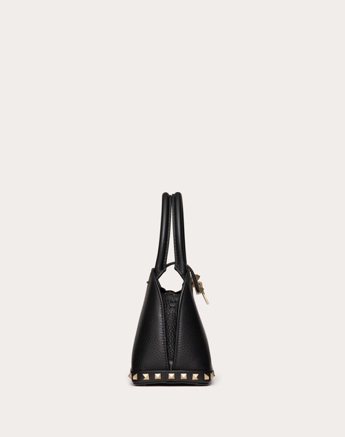 Red Valentino BORSA PICCOLA A MANO VALENTINO GARAVANI ROCKSTUD IN VITELLO GRANATO Saldi Di Fabbrica