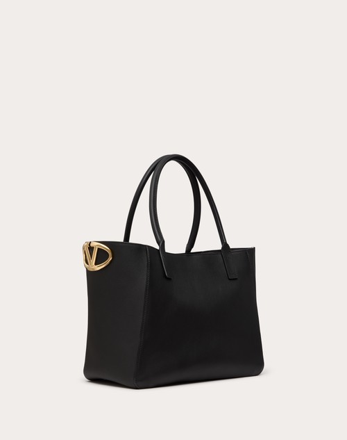 Red Valentino BORSA SHOPPING VLOGO SIDE IN VITELLO NAPPATO In Saldo