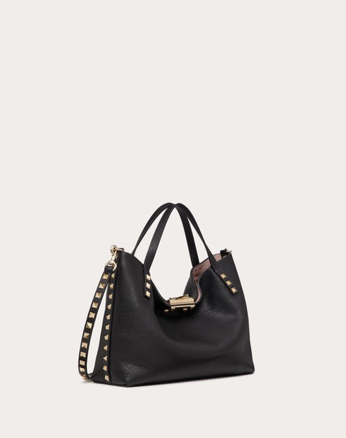Red Valentino BORSA PICCOLA ROCKSTUD IN VITELLO GRANATO CON FODERA A CONTRASTO Italia
