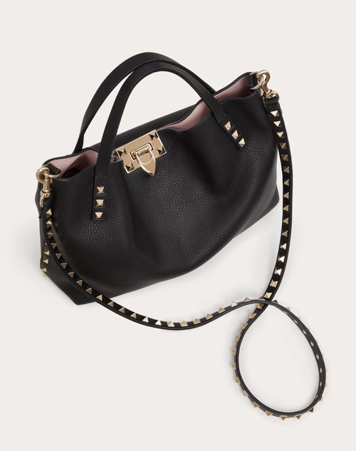 Red Valentino BORSA PICCOLA ROCKSTUD IN VITELLO GRANATO CON FODERA A CONTRASTO Italia