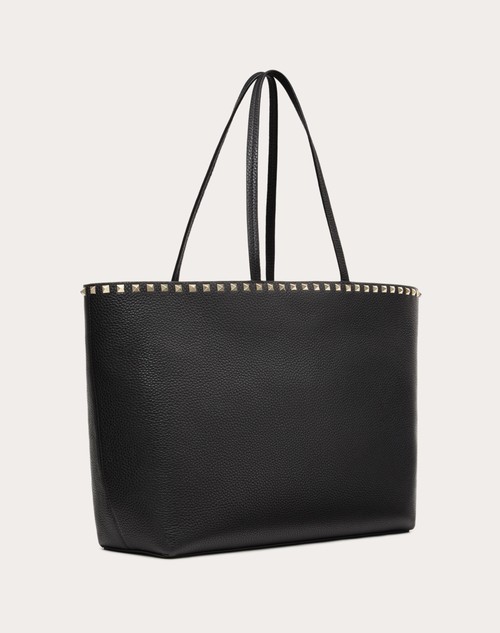 Red Valentino BORSA SHOPPING ROCKSTUD IN VITELLO GRANATO Vendita