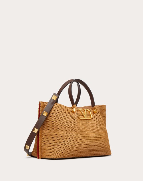 Red Valentino BORSA SHOPPING MEDIA IN RAFIA SINTETICA Negozi Online