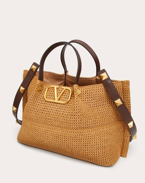 Red Valentino BORSA SHOPPING MEDIA IN RAFIA SINTETICA Negozi Online