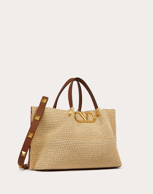 Red Valentino BORSA SHOPPING MEDIA IN RAFIA SINTETICA Acquista Ora