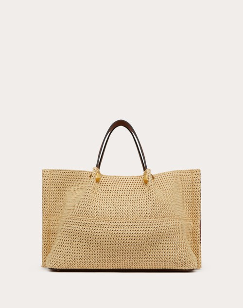 Red Valentino BORSA SHOPPING MEDIA IN RAFIA SINTETICA Acquista Ora