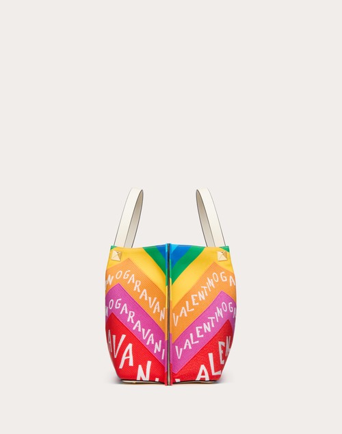 Red Valentino BORSA SHOPPING MEDIA VALENTINO GARAVANI ESCAPE IN CANVAS CON STAMPA CHEVRON24 Consegna Veloce
