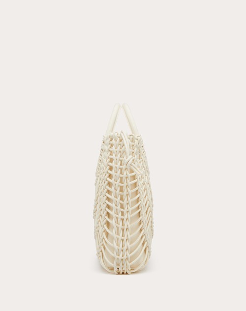 Red Valentino BORSA SHOPPING VALENTINO GARAVANI ALLKNOTS IN PELLE INTRECCIATA Shopping Online