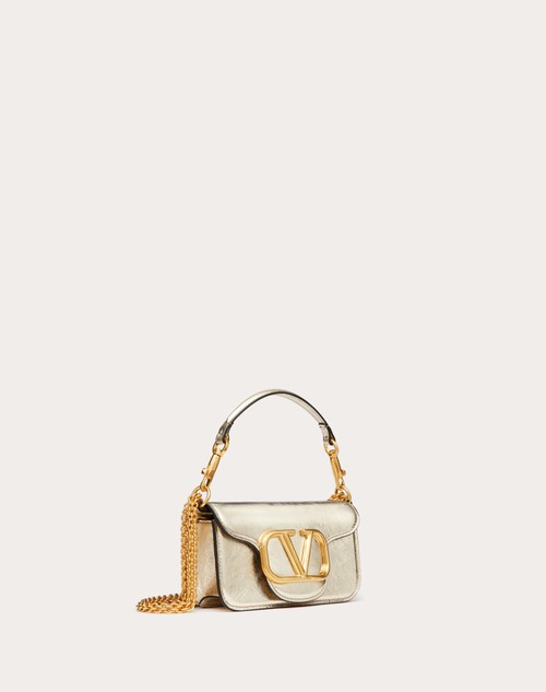 Red Valentino BORSA PICCOLA A SPALLA VALENTINO GARAVANI LOCÒ IN VITELLO METALLIZZATO Online