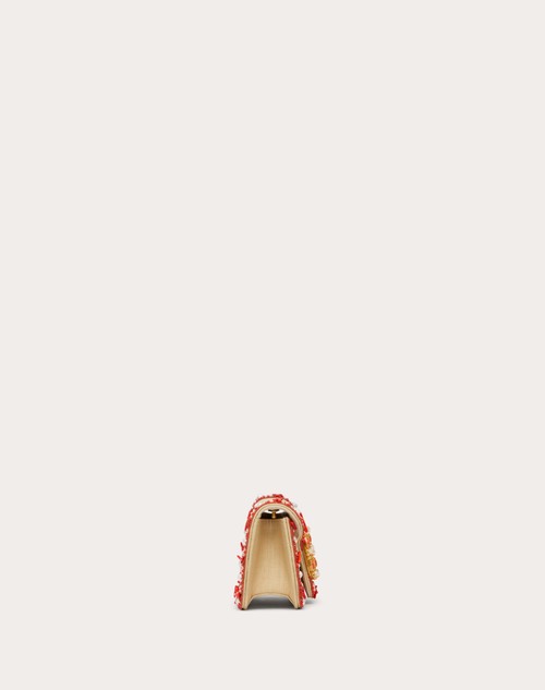 Red Valentino BORSA PICCOLA A SPALLA VALENTINO GARAVANI LOCÒ IN RAFIA CON PROFILO RICAMATO Vendite Flash