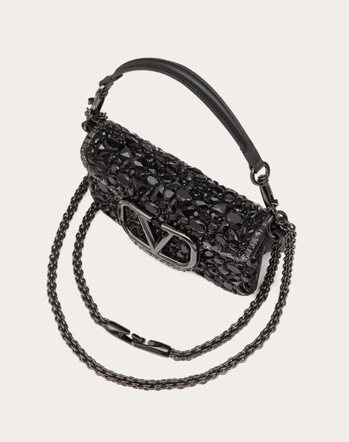 Red Valentino BORSA PICCOLA A SPALLA LOCÒ CON CRISTALLI Qualità Garantita