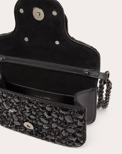 Red Valentino BORSA PICCOLA A SPALLA LOCÒ CON CRISTALLI Qualità Garantita