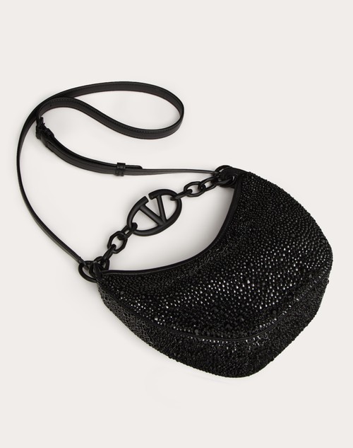 Red Valentino MINI HOBO VLOGO MOON BAG CON STRASS Promozione Limitata