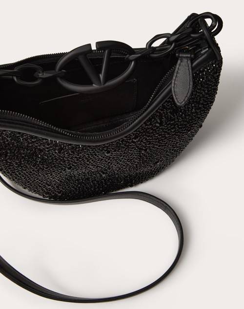 Red Valentino MINI HOBO VLOGO MOON BAG CON STRASS Promozione Limitata