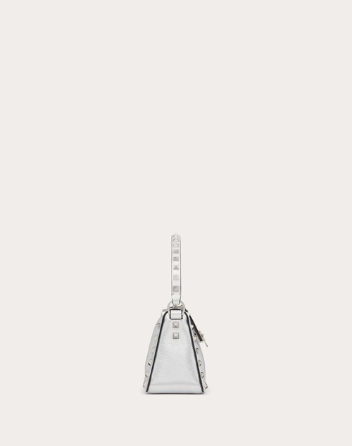 Red Valentino BORSA PICCOLA A TRACOLLA ROCKSTUD IN VITELLO GRANATO METALLIZZATO Offerta
