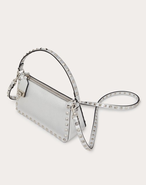 Red Valentino BORSA PICCOLA A TRACOLLA ROCKSTUD IN VITELLO GRANATO METALLIZZATO Offerta