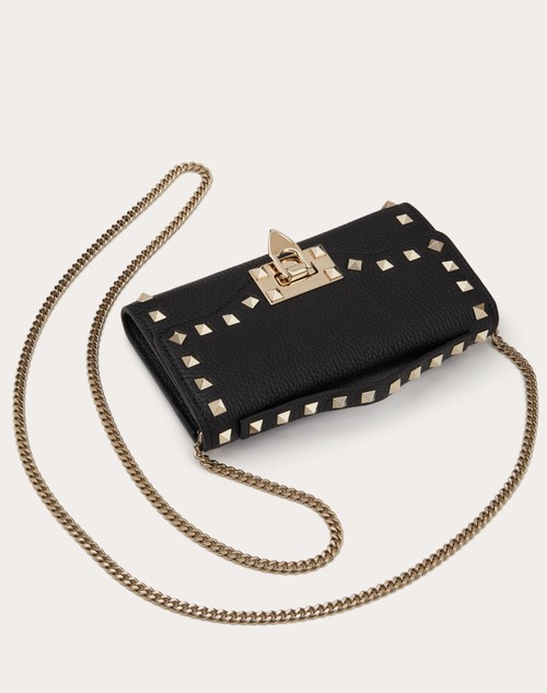 Red Valentino PORTAFOGLIO CON CATENA ROCKSTUD IN VITELLO GRANATO Outlet