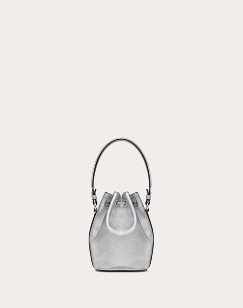 Red Valentino MINI BORSA A SECCHIELLO VLOGO SIGNATURE IN NAPPA METALLIZZATA Offerte