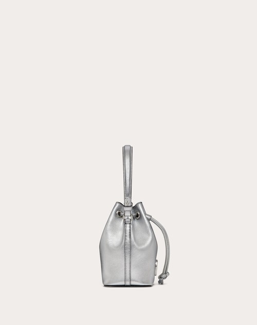 Red Valentino MINI BORSA A SECCHIELLO VLOGO SIGNATURE IN NAPPA METALLIZZATA Offerte