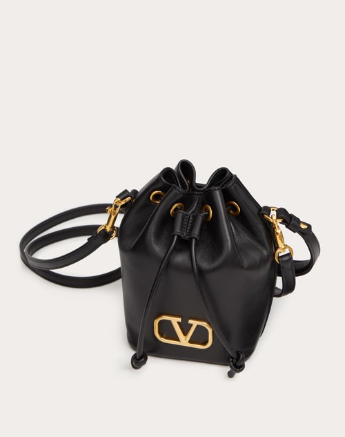 Red Valentino MINI BORSA A SECCHIELLO VLOGO SIGNATURE IN NAPPA Vendita Calda