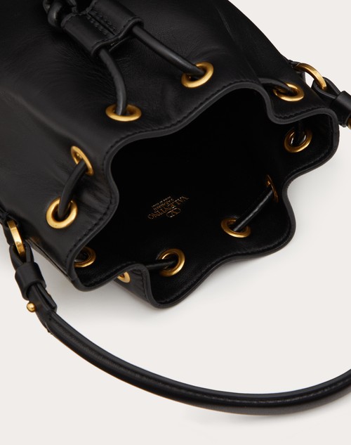 Red Valentino MINI BORSA A SECCHIELLO VLOGO SIGNATURE IN NAPPA Vendita Calda
