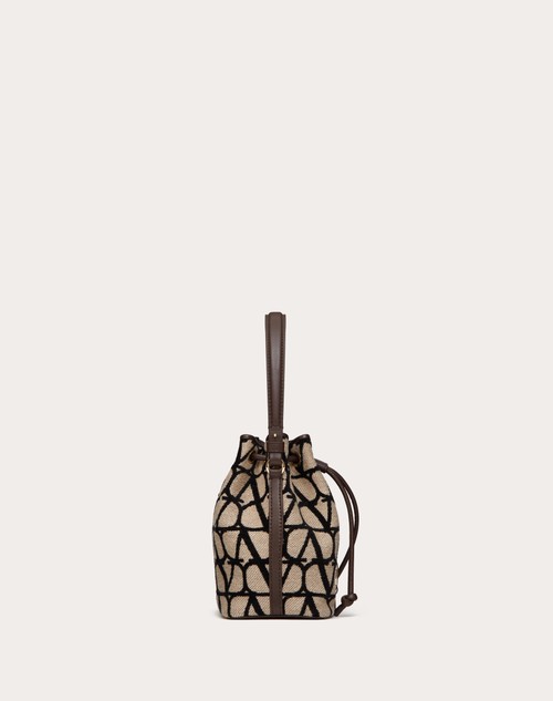 Red Valentino MINI BORSA A SECCHIELLO VLOGO SIGNATURE IN TOILE ICONOGRAPHE Consegna Veloce