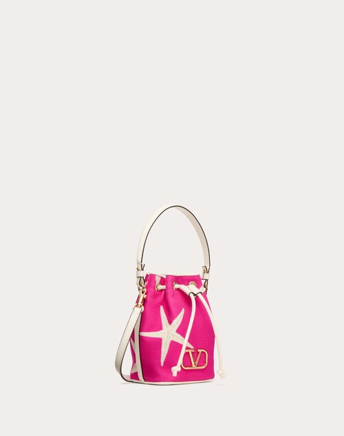 Red Valentino MINI BORSA A SECCHIELLO VALENTINO GARAVANI ESCAPE IN CANVAS CON STAMPA STARFISH 2025