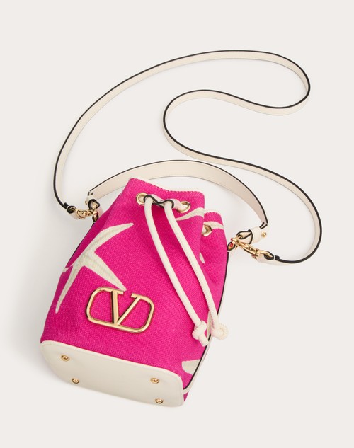 Red Valentino MINI BORSA A SECCHIELLO VALENTINO GARAVANI ESCAPE IN CANVAS CON STAMPA STARFISH 2025