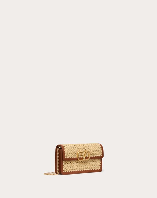 Red Valentino PORTAFOGLIO CON CATENA VLOGO SIGNATURE IN RAFIA In Linea