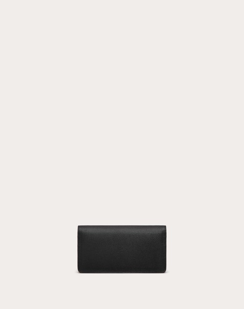 Red Valentino PORTAFOGLIO CON CATENA VLOGO SIGNATURE IN VITELLO GRANATO Spedizione Gratuita