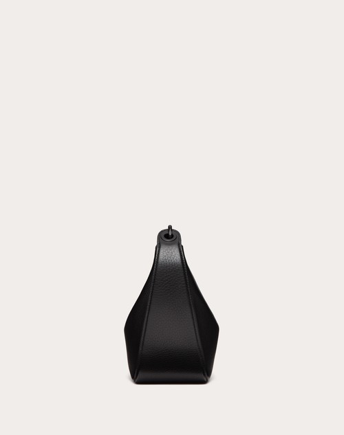Red Valentino HOBO PICCOLA VLOGO MOON BAG IN VITELLO GRANATO CON CATENA Presa