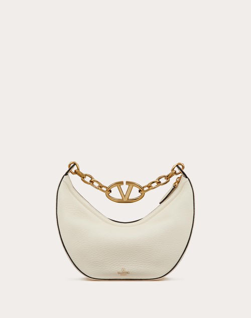 Red Valentino HOBO PICCOLA VLOGO MOON BAG IN VITELLO GRANATO CON CATENA Hotsell