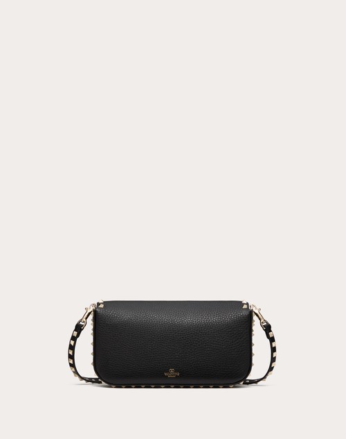 Red Valentino BORSA A TRACOLLA VALENTINO GARAVANI ROCKSTUD IN VITELLO GRANATO Qualità Garantita