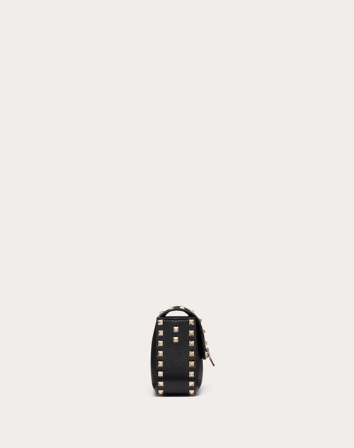 Red Valentino BORSA A TRACOLLA VALENTINO GARAVANI ROCKSTUD IN VITELLO GRANATO Qualità Garantita