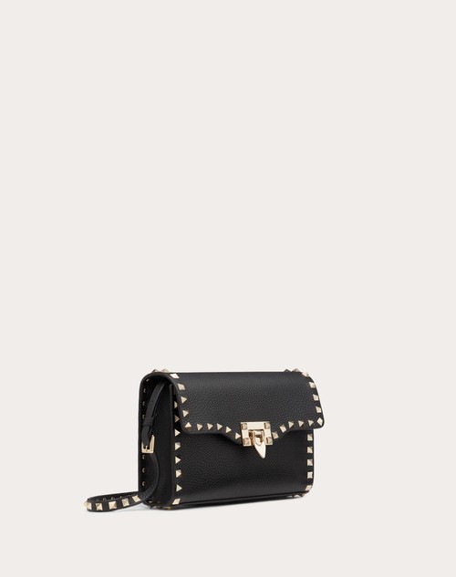 Red Valentino BORSA PICCOLA A TRACOLLA ROCKSTUD IN VITELLO GRANATO Consegna Veloce