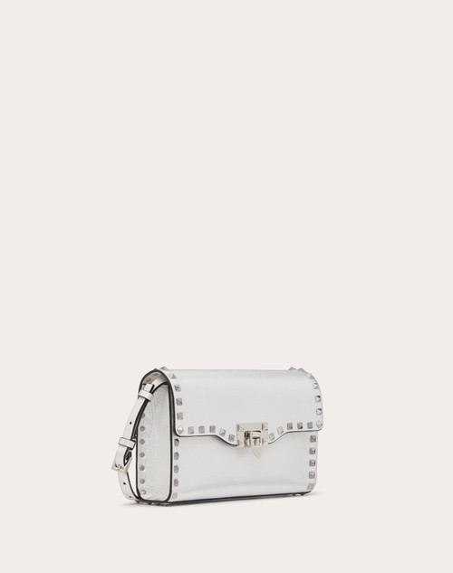 Red Valentino BORSA PICCOLA A TRACOLLA ROCKSTUD IN VITELLO GRANATO METALLIZZATO Promozione Limitata