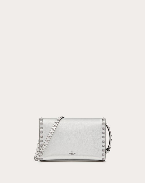 Red Valentino BORSA PICCOLA A TRACOLLA ROCKSTUD IN VITELLO GRANATO METALLIZZATO Promozione Limitata