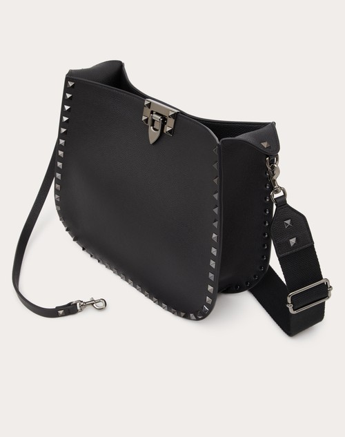 Red Valentino BORSA HOBO VALENTINO GARAVANI ROCKSTUD IN VITELLO GRANATO Novità