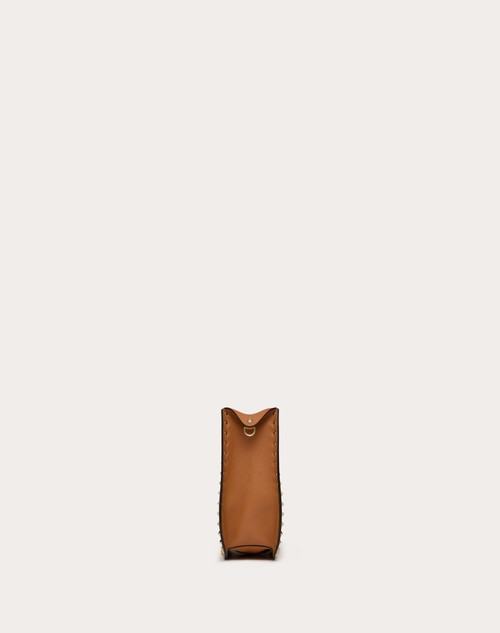 Red Valentino BORSA HOBO VALENTINO GARAVANI ROCKSTUD IN VITELLO GRANATO Presa