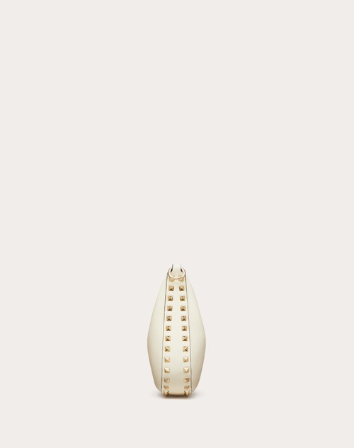 Red Valentino HOBO PICCOLA VALENTINO GARAVANI ROCKSTUD IN VITELLO GRANATO Sconto