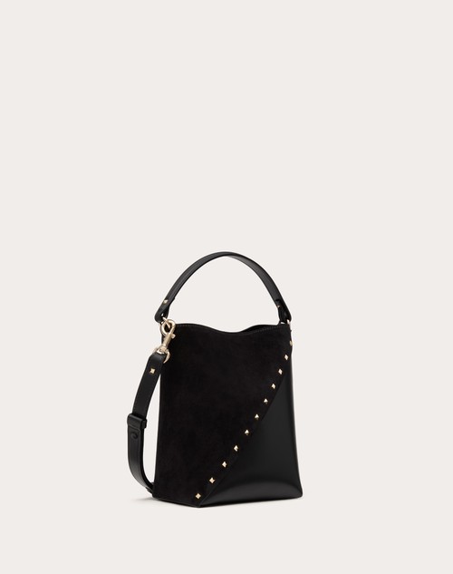 Red Valentino BORSA A SECCHIELLO VALENTINO GARAVANI VALENTINO GARAVANI ROCKSTUD WISPY IN VITELLO E CAMOSCIO Outlet