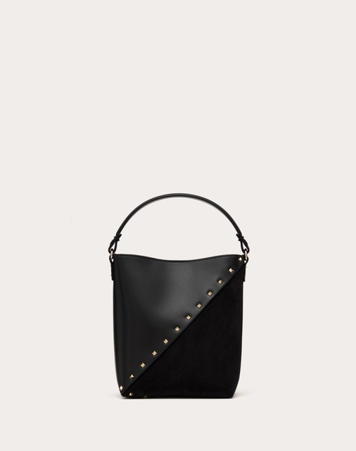 Red Valentino BORSA A SECCHIELLO VALENTINO GARAVANI VALENTINO GARAVANI ROCKSTUD WISPY IN VITELLO E CAMOSCIO Outlet