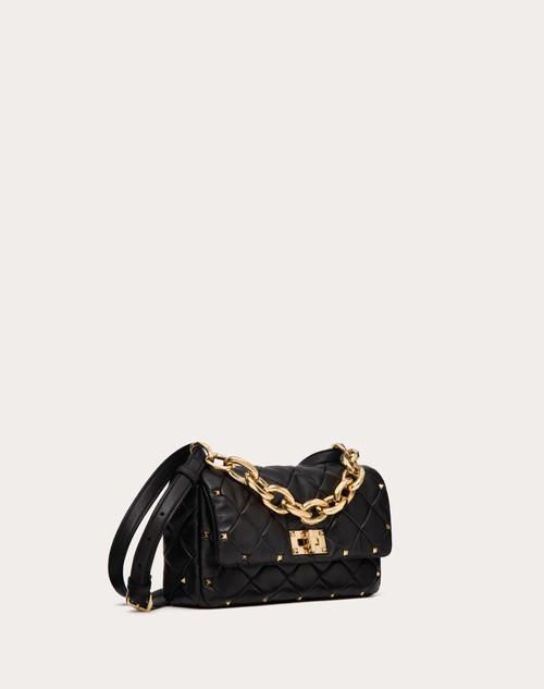 Red Valentino BORSA VALENTINO GARAVANI ROCKSTUD SPIKE IN NAPPA PATCHWORK Vendita Economica