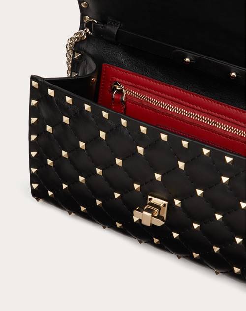 Red Valentino BORSA A TRACOLLA ROCKSTUD SPIKE IN NAPPA Nuovo
