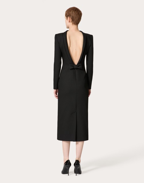Red Valentino ABITO MIDI IN STRUCTURED DIAGONAL Shopping Online