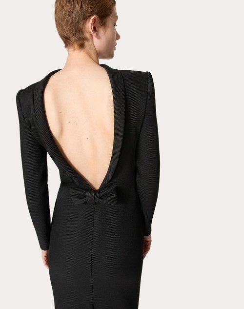 Red Valentino ABITO MIDI IN STRUCTURED DIAGONAL Shopping Online