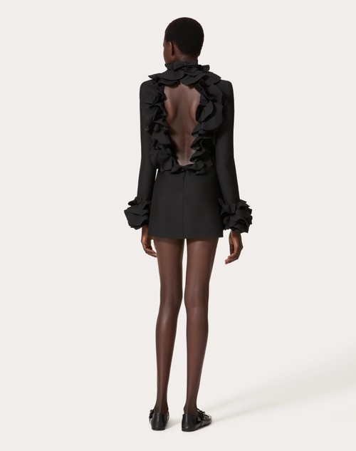 Red Valentino ABITO CORTO IN CREPE COUTURE RICAMATO Affare Del Giorno